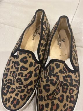 American Eagle Outfitters Leopard Print Slip-Ons - Tan/Black